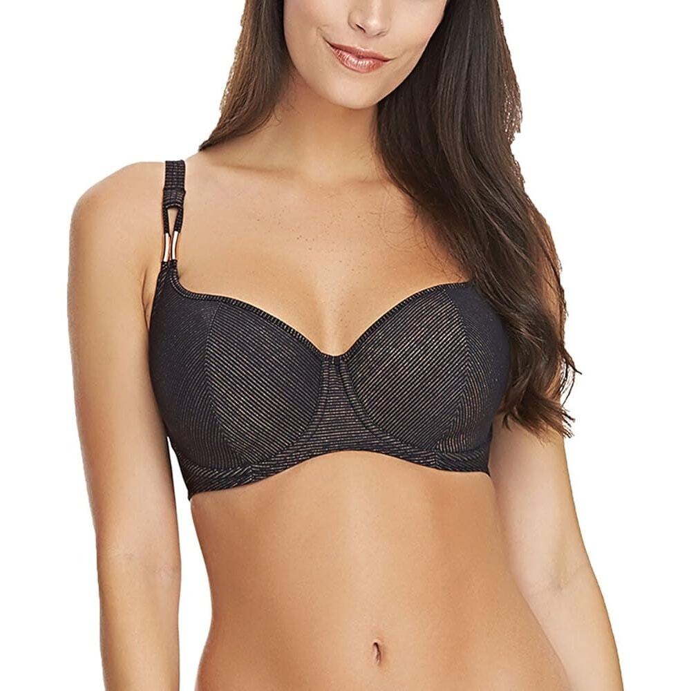 Freya Glam Rock Bikini Top Black Rose Gold 32DD Small